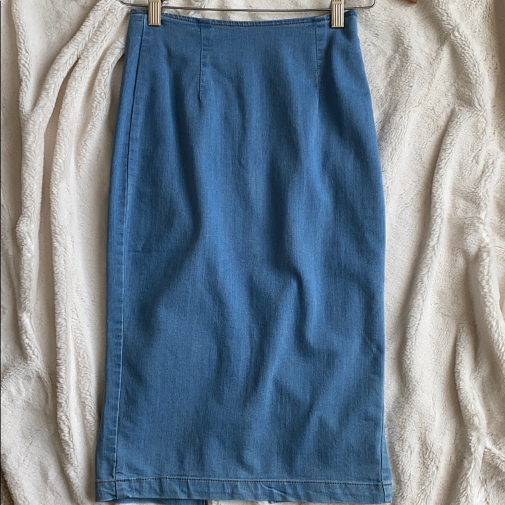 Denim Midi Skirt